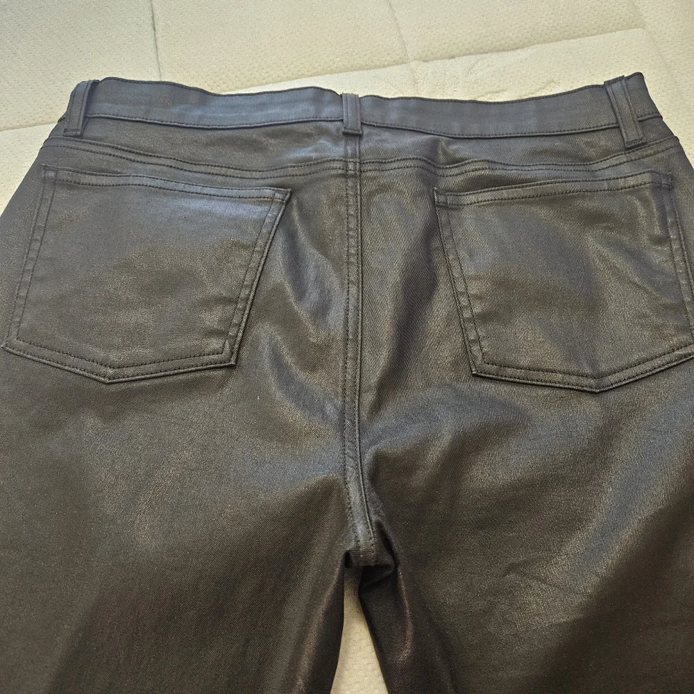 Black Vegan Leather Pants - Picture 2 of 6